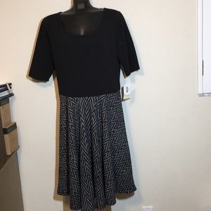 Lularoe Nicole Black/grey 3XL NWT